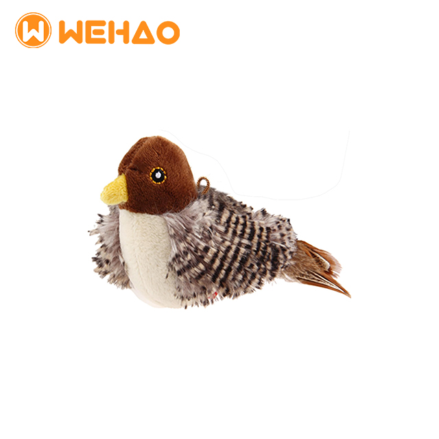 Интерактивная игрушка для кошек Wehao, реалистичный дизайн птиц, автоматическое щебетание